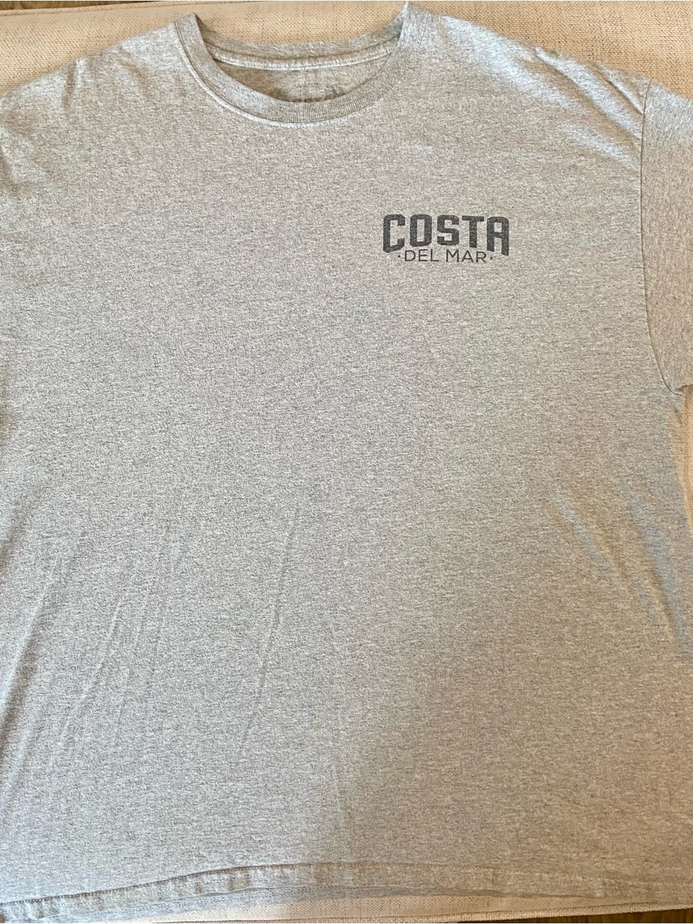 Costa Short-Sleeve Crewneck T-Shirt in Heather Gray with Logo
